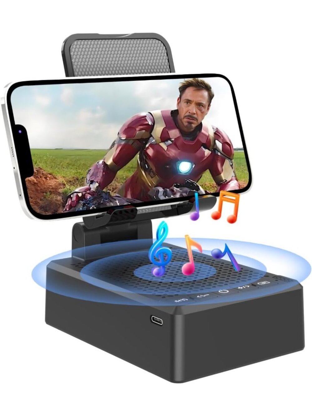 Wireless Bluetooth Speaker & Cell Phone Stand - HD Sound for Home & Outdoor Use